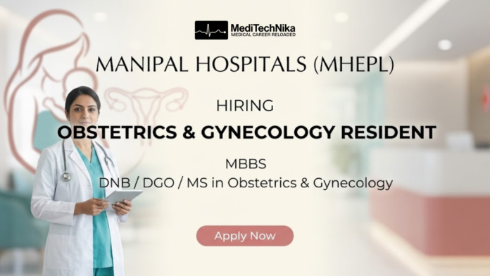 Manipal Careers: Apply Now for Resident Position