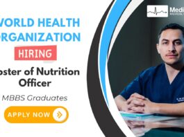 World Health Organisation Job for MBBS Graduates! Apply now for Roster of Nutrition Officer vacancy