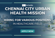 Chennai City Urban Health Mission (CCUHM) Recruitment 2025 Healthcare Job at Chennai City Urban Health Mission - Apply Now