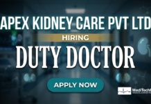 Apex Kidney Care Hiring for a Duty Doctor – Apply Now Doctor Job at Apex Kidney Care - Apply Now
