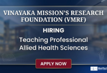 Teaching Job at Vinayaka Mission’s Research Foundation – Apply Now Teaching Job at Vinayaka Mission’s Research Foundation - Apply Now