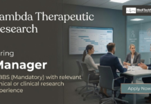 Manager Position at Lambda Therapeutics – MBBS Candidates Apply Now Lambda Careers: Apply Now for a Manager Position