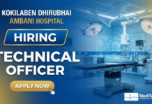 Officer Job Opportunity at Kokilaben Dhirubhai Ambani Hospital, Mumbai Technical Officer Job at Kokilaben Dhirubhai Ambani Hospital, Mumbai. Apply Now!