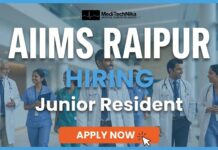 MBBS Job Opportunity at AIIMS Raipur – Junior Resident Walk-In 2026 MBBS Job Opportunity at AIIMS Raipur โ Junior Resident Walk-In 2026