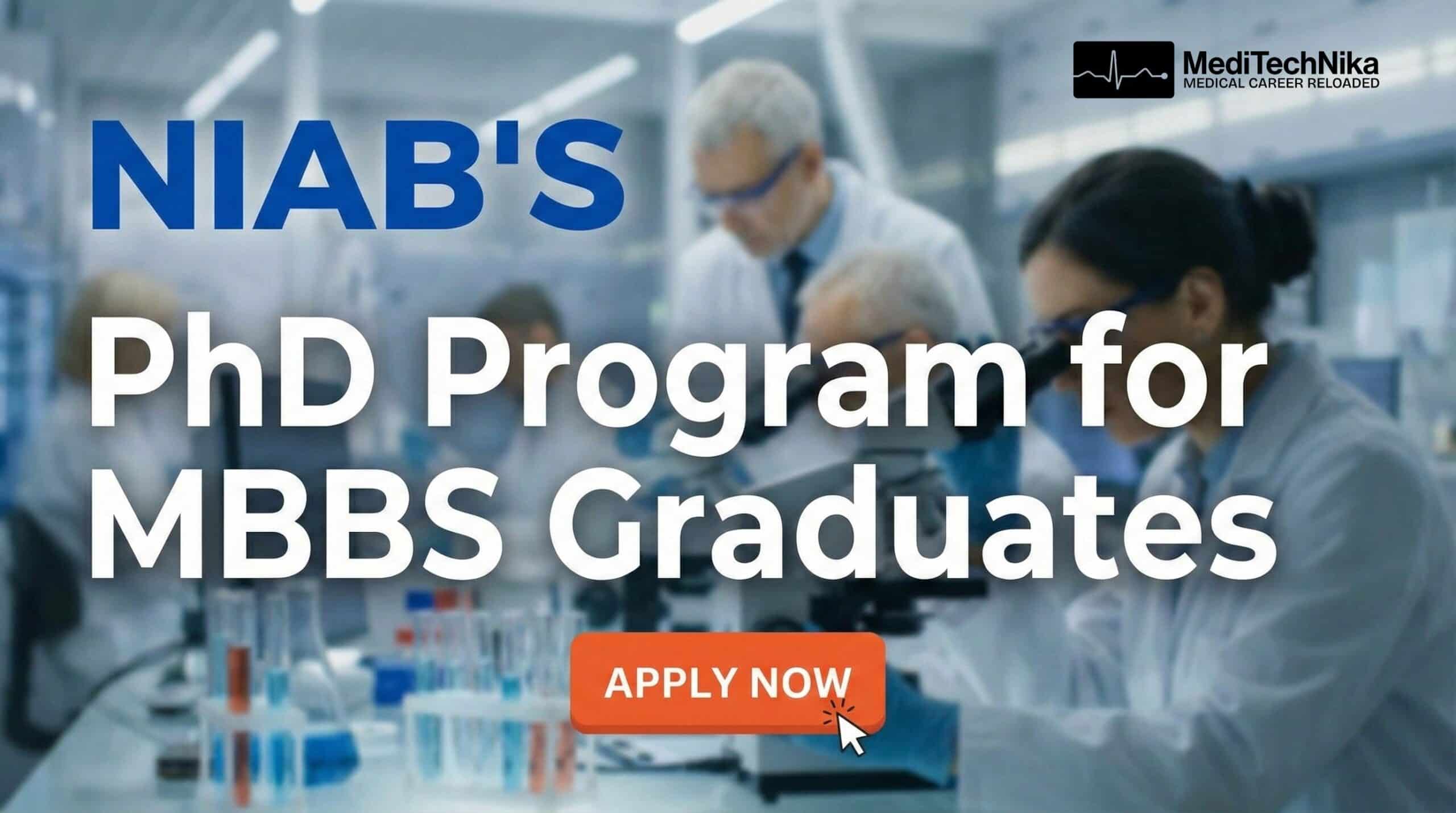 MBBS Job at NIAB Hyderabad – PhD Walk-In Interview 2026 MBBS Job Opportunity: PhD Program at NIAB Hyderabad