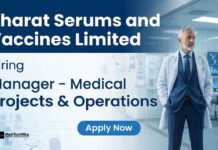 Bharat Serums and Vaccines Limited Hiring For Manager Role – Apply Now Medical Job at Bharat Serums and Vaccines - Apply Now