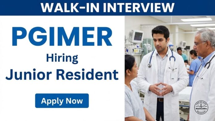 PGIMER Careers: Apply Now for Junior Resident Position