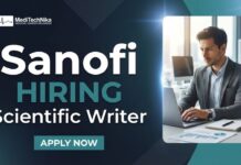 Scientific Writer Role at Sanofi – Medical Degree Candidates Apply Now Sanofi Careers: Apply Now for Scientific Writer Role