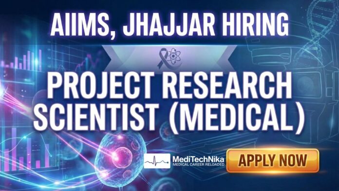 MBBS Job at AIIMS in Jhajjar | ICMR Radiation Oncology Project Recruitment