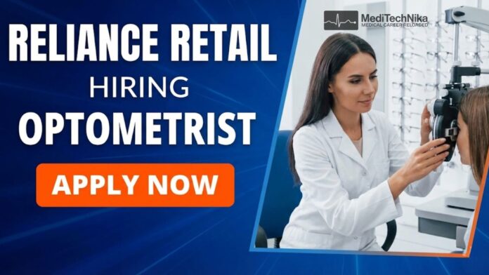 Optometrist Job at Reliance Retail in Mangalore