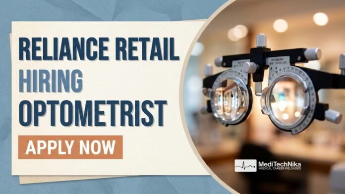 Optometrist Job at Reliance Retail Careers in Mumbai for Freshers
