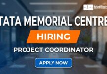 MBBS/ BDS Project Coordinator Job With Rs. 60,000 pm Pay at Tata Memorial Centre, Apply Now Project Coordinator Job at Tata Memorial Centre – Walk-In Interview 2026