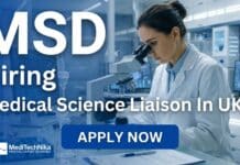 Medical Science Liaison Job at MSD – Immunology Role in the UK Apply for a Medical Science Liaison job at MSD in the UK. Explore MSD careers in immunology, medical jobs, key responsibilities, qualifications, and job details.