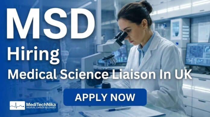 Apply for a Medical Science Liaison job at MSD in the UK. Explore MSD careers in immunology, medical jobs, key responsibilities, qualifications, and job details.