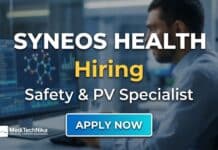 BDS & MBBS Pharmacovigilance Job at Syneos Health – Apply for a Safety & PV Specialist Role Pharmacovigilence job at Syneos Health for BDS and MBBS professionals in Hyderabad/Gurugram. Apply for Safety & PV Specialist I under Syneos Health careers.
