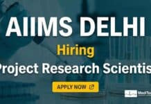 Scientist Job at AIIMS Delhi – Apply Now for a Project Research Scientist I (Medical) Role Apply for Scientist Job at AIIMS Delhi – Project Research Scientist I (Medical) under ICMR project. Great opportunity for MBBS jobs in Delhi and BDS jobs. Check eligibility and apply before 25.3.26.