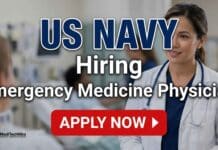 Physician Job in US Navy – Emergency Medicine Physician with $500,000 Bonus Apply for a physician job with the US Navy as an Emergency Medicine Physician. Earn up to $324K salary plus $500K bonus. Explore top MD jobs in Navy medicine.