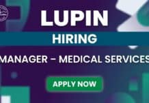 Lupin Careers: Apply Now for Medical Services Manager Position Lupin Careers: Apply Now for a Manager Position
