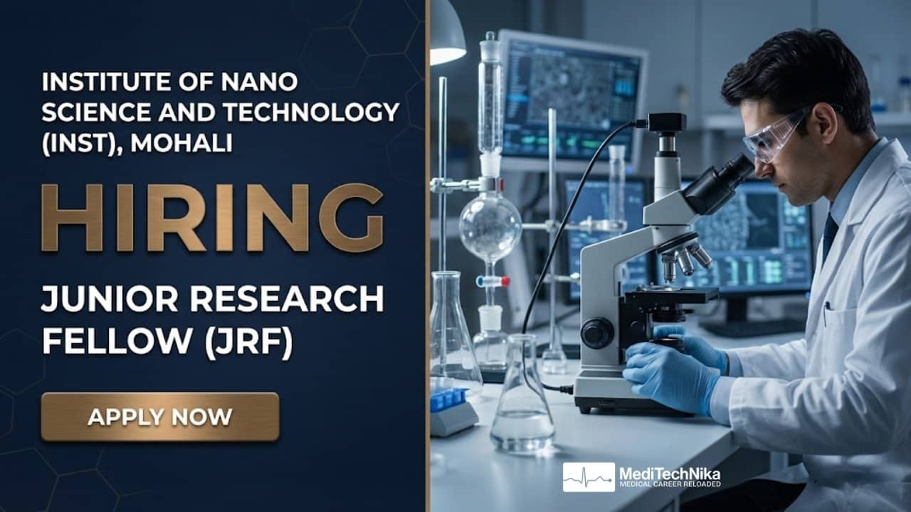 JRF Vacancy at INST Mohali under CSIR Project | MBBS Candidates Apply JRF Vacancy at INST Mohali under CSIR Project | MBBS Candidates Apply