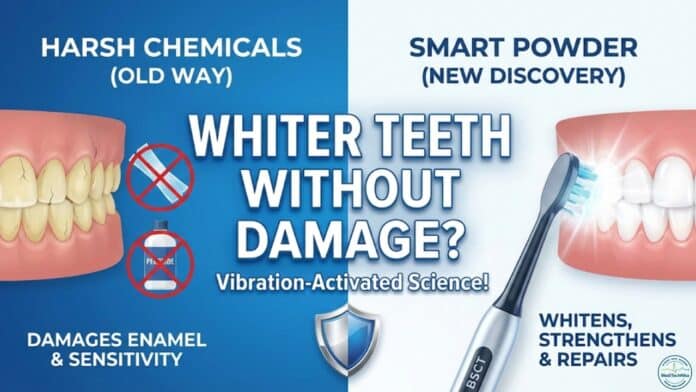 Whiter Teeth With Smart Vibration-Activated Powder