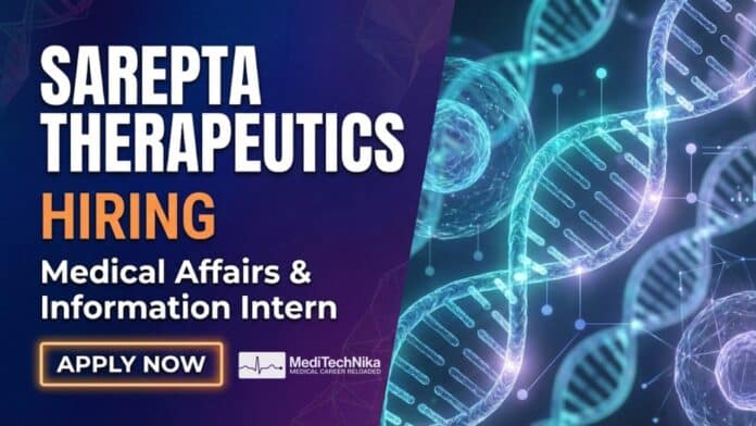 Medical Affairs Internship at Sarepta Therapeutics in the US | Apply