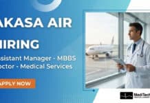 MBBS Doctor Job at Akasa Air – Medical Career at Bengaluru Airport | Apply Now MBBS Doctor Job in Medical Services at Akasa Air in Bengaluru | Apply
