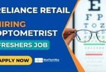 Exciting Optometrist Job Opportunity for Freshers at Reliance Retail – Mumbai & Ahmedabad | Apply Now Optometrist Job at Reliance Retail for Freshers