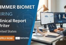 Clinical Report Writer Job at Zimmer Biomet – Advance Your Medical Job Career in United States Medical Job as Clinical Report Writer at Zimmer Biomet in the US