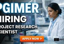 Research Scientist Job at PGIMER Chandigarh – MBBS & BDS Candidates Can Apply Research scientist job at PGIMER Chandigarh for MBBS and BDS candidates. Apply for this PGIMER job in clinical research before March 20, 2026.