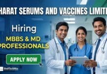 Medical Manager Job Opportunity at Bharat Serums & Vaccines Ltd for MBBS & MD Doctors – Apply for a Manager, Medical Projects & Operations Role Medical manager job at Bharat Serums and Vaccines Limited for MBBS or MD Pharmacology professionals. Explore responsibilities, qualifications, and career opportunities.