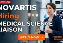 Remote Medical Science Liaison Job at Novartis – CART Immunology Opportunity for MD Freshers Medical Science Liaison job at Novartis in the USA. Explore Novartis careers, responsibilities, qualifications, salary, and how to apply for this medical job in the US.