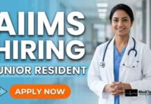 MBBS Job Opportunity with Rs. 56,100/- salary pm at AIIMS Bhopal – Walk-In Junior Resident Recruitment 2026 Apply for MBBS job at AIIMS Bhopal Junior Resident recruitment 2026. Walk-in interview, 35 vacancies, salary ₹56,100. Explore MBBS jobs in Bhopal now.