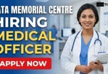 Medical Officer Job with Rs. 1,11,132/- salary pm at Tata Memorial Centre for MBBS Professionals – Walk-In Opportunity in Bihar Medical officer job at Tata Memorial Centre with walk-in interview in Bihar. Explore TMC careers, MBBS job opportunities, salary, eligibility, and details.