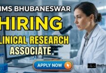 Clinical Research Associate Job at All India Institute of Medical Sciences, Bhubaneswar for MBBS/BDS Professionals | Walk-In Interview Opportunity Clinical Research Associate job at AIIMS Bhubaneswar for MBBS & BDS candidates. Walk-in interview on 28 March 2026. Apply now.
