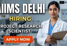 MBBS/BDS Job Alert: Apply for a Project Research Scientist Role at All India Institute of Medical Sciences, New Delhi Explore mbbs job opportunities at AIIMS Delhi for Project Research Scientist-I role. Apply now for research scientist job in AIIMS careers.