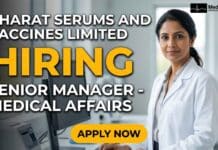 MD/MBBS Job Opportunity: Senior Manager – Medical Affairs at Bharat Serums and Vaccines Limited Explore this md job at Bharat Serums as Senior Manager – Medical Affairs. Ideal for MBBS/MD candidates seeking medical affairs job opportunities in Mumbai.