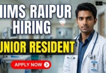 Junior Resident Job for MBBS Candidates at AIIMS Raipur – Apply for a Walk-In Interview Opportunity Today Junior resident job at AIIMS Raipur. Attend walk-in interview for MBBS job opportunities. Check eligibility, salary, and application details now.