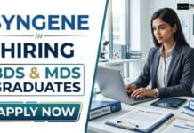 Exciting Dental Job Opportunity at Syngene in Bangalore | BDS & MDS Graduates Apply Dental Job at Syngene in Bangalore | BDS & MDS Graduates Apply