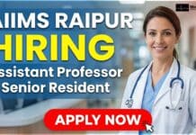 MD/DNB Job Alert: AIIMS Raipur Recruitment 2026 for Assistant Professor & Senior Resident Apply for MD job at AIIMS Raipur under Tele-MANAS programme. Assistant Professor & Senior Resident vacancies available. Apply Now!