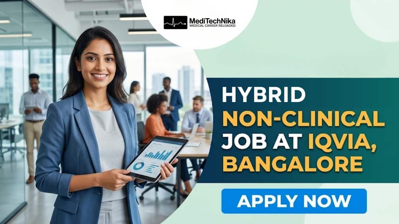 Hybrid Non-Clinical Job for MBBS Professionals | Apply at IQVIA, Bangalore! Hybrid Non-Clinical Job for MBBS Professionals at IQVIA in Bangalore. Apply for the Associate Medical Data Review Manager Role