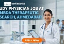 Lambda Therapeutic Research Hiring Study Physician in Ahmedabad | MBBS Professionals Apply! Study Physician Job at Lambda Therapeutic Research in Ahmedabad. MBBS Professionals Apply for the Job role.