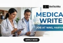 Entry-Level Medical Writer Job at WNS, Haryana | Remote Job Opportunity! Entry-Level Medical Writer Job at WNS in Haryana. Medical Candidates Apply for the Medical Writing Job at WNS Careers.
