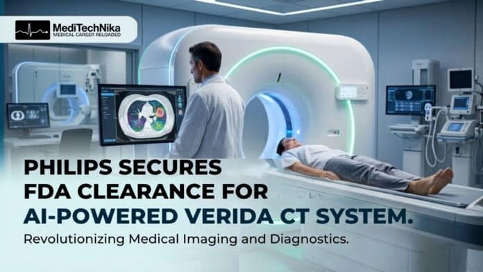 Philips secures FDA clearance for its AI-powered Verida CT imaging system, delivering faster scans, reduced noise, and improved diagnostics.