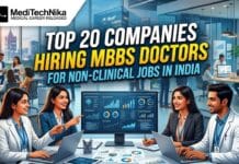 Top 20 Companies Hiring MBBS Doctors for Non-Clinical Jobs in India Discover non-clinical jobs for MBBS doctors in India and explore top companies hiring in pharma, MSL, research, insurance, and HealthTech.