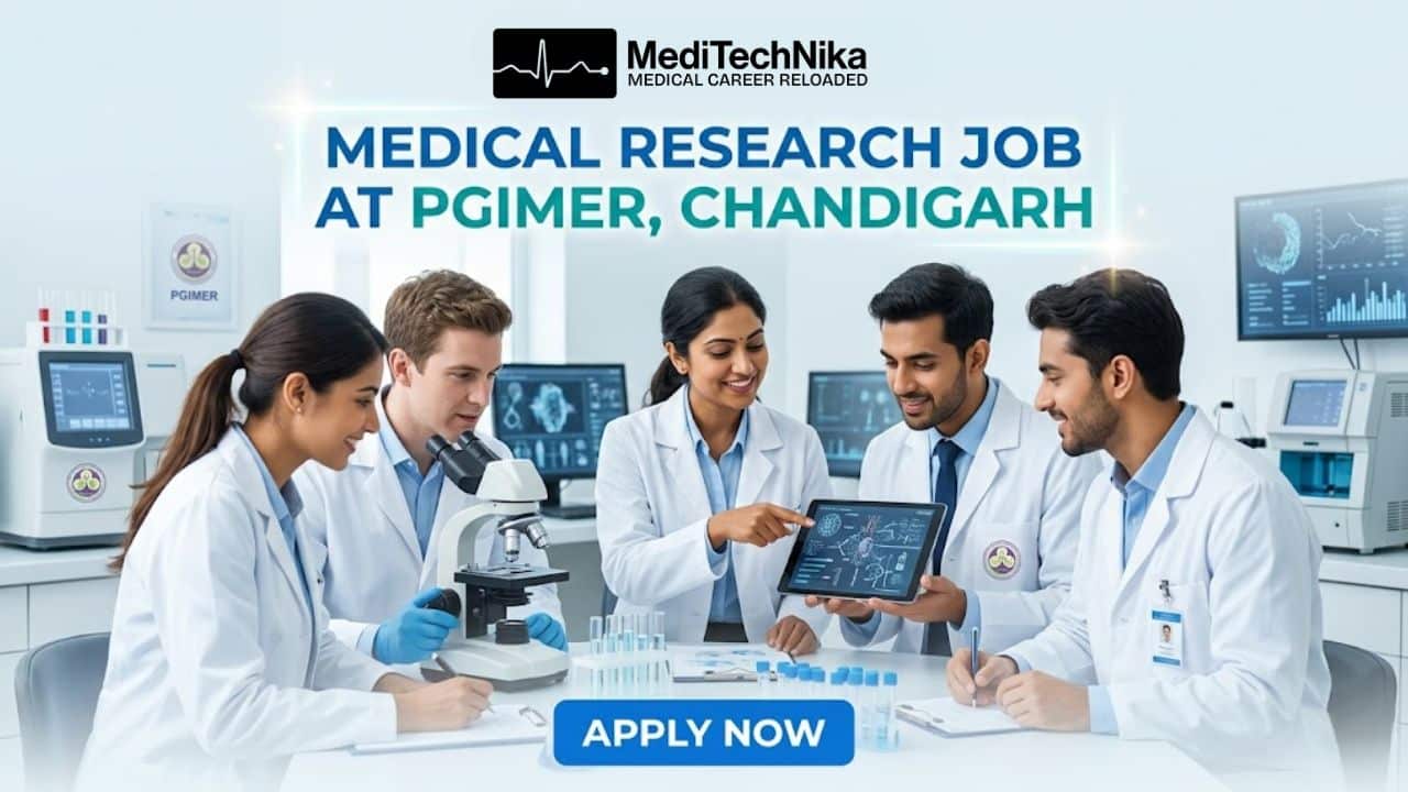 Exciting Medical Research Job in Chandigarh | PGIMER Recruitment 2026! Medical Research Job at PGIMER in Chandigarh. Medical Professionals Apply for the PGIMER Recruitment 2026.