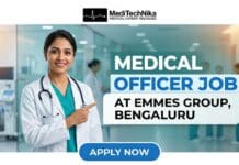 Openings for Medical Officer Job at Emmes Group, Bengaluru | Medical Professionals Apply Now! Medical Officer Job at Emmes Group in Bengaluru. Medical Professionals Apply for this Job at Emmes Group Careers.
