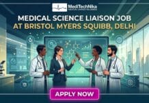 Medical Science Liaison Job at Bristol Myers Squibb, Delhi | MBBS/MD Candidates Are Welcome! Medical Science Liaison Job at Bristol Myers Squibb, Delhi. MBBS/MD Professionals Apply for this Job Position at BMS Careers.