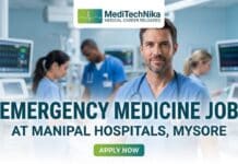 Emergency Medicine Job at Manipal Hospitals, Mysore | An Opportunity that You Can’t Miss! Emergency Medicine Job at Manipal Hospitals in Mysore. Medical Professionals Apply for this Job Position at Manipal.