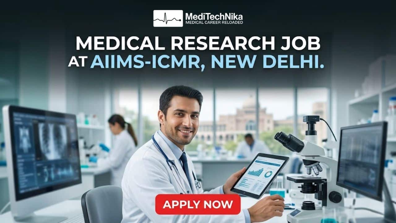 Earn Upto Rs.80,000+ with the Medical Research Job at AIIMS, New Delhi | Apply Now! Medical Research Job at AIIMS-ICMR, New Delhi. MBBS/BVSc/BDS Candidates Apply for the AIIMS-ICMR Recruitment.