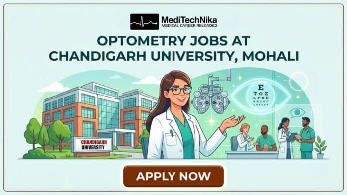Optometry Jobs at Chandigarh University in Mohali. Apply for the Faculty Recruitment 2026 at Chandigarh University.
